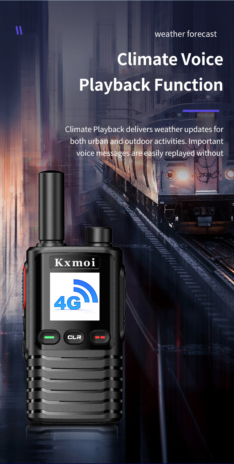 Kxmoi KX-888 Walkie Talkie Poc Nationwide Two Way Radio For Construction Fleet Warehouse