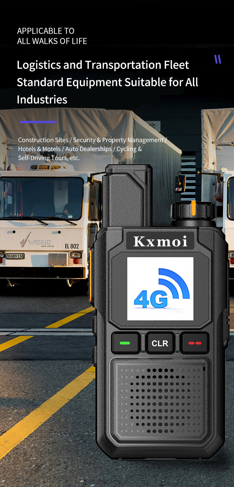 Kxmoi KX-777 Walkie Talkie POC Two Way Radio Long Distance For Nationwide Team Activities