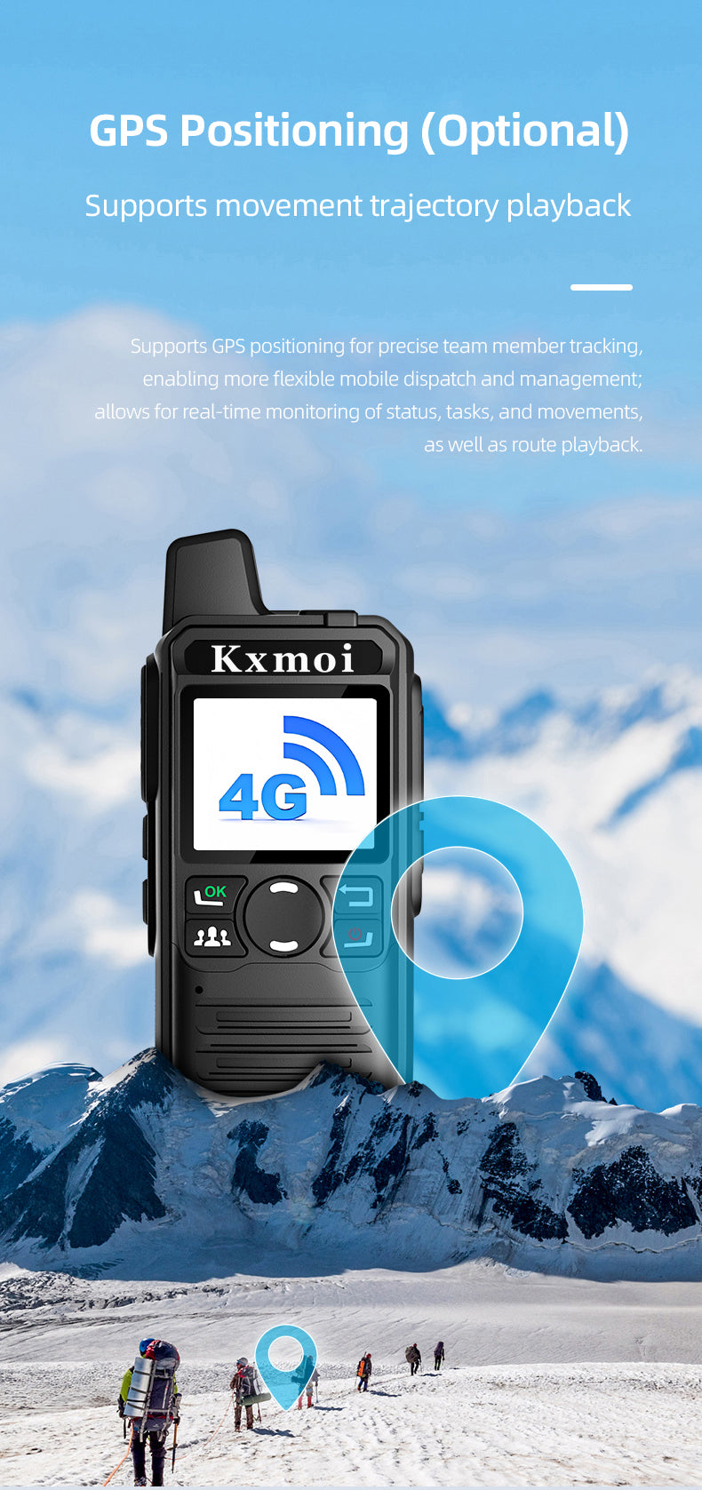 Kxmoi KE-555 Walkie Talkie Long Range Two Way Radio For Plaza Hotels Restaurants