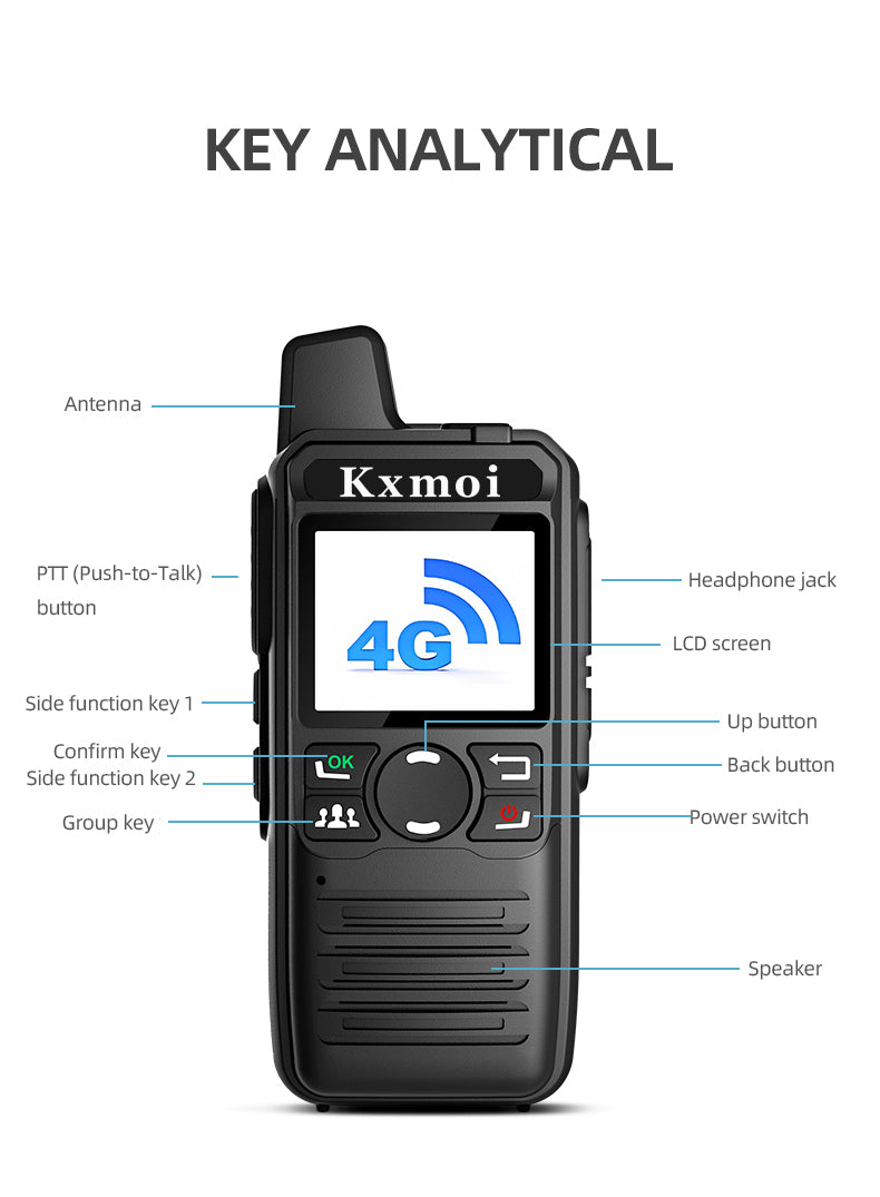 Kxmoi KE-555 Walkie Talkie Long Range Two Way Radio For Plaza Hotels Restaurants