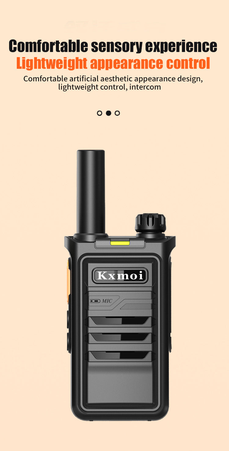 Kxmoi T2 Walkie Talkie PTT Two Way Radio For Outdoor Offroad Hiking Activities