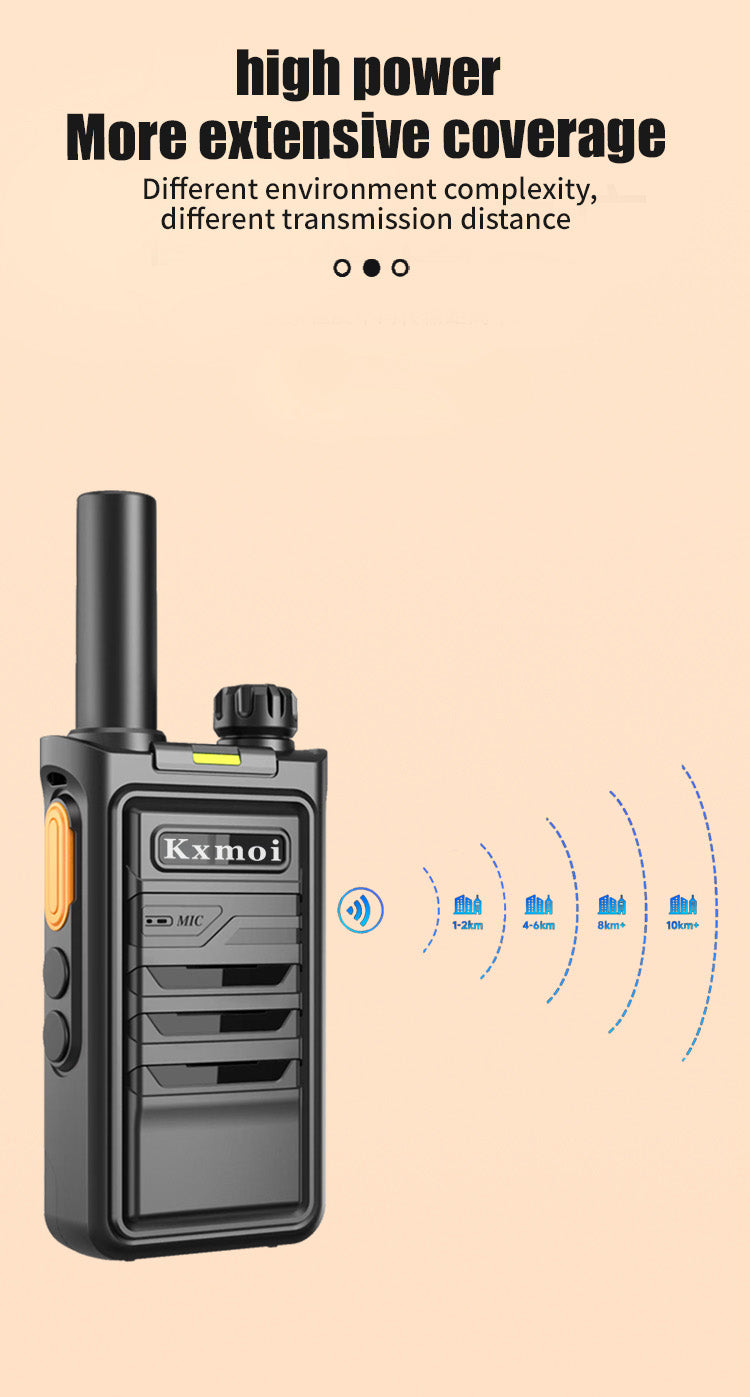Kxmoi T2 Walkie Talkie PTT Two Way Radio For Outdoor Offroad Hiking Activities