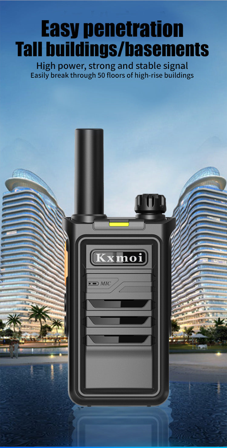Kxmoi T2 Walkie Talkie PTT Two Way Radio For Outdoor Offroad Hiking Activities