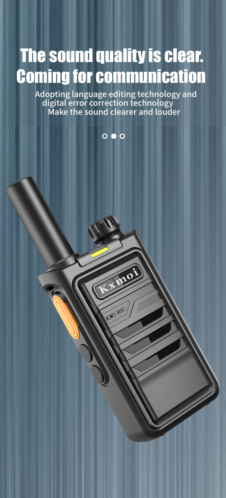 Kxmoi T2 Walkie Talkie PTT Two Way Radio For Outdoor Offroad Hiking Activities