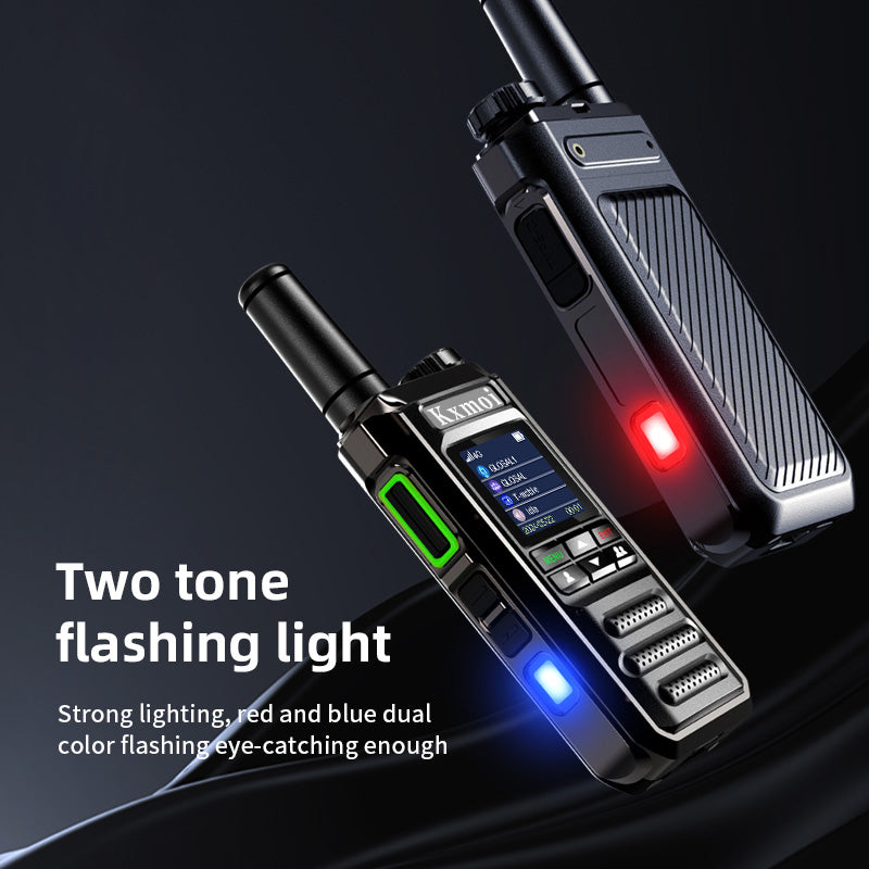 Kxmoi H18 Poc Walkie Talkie Two Tone Flash Light Two Way Radio Light Weight With New Generation Chip