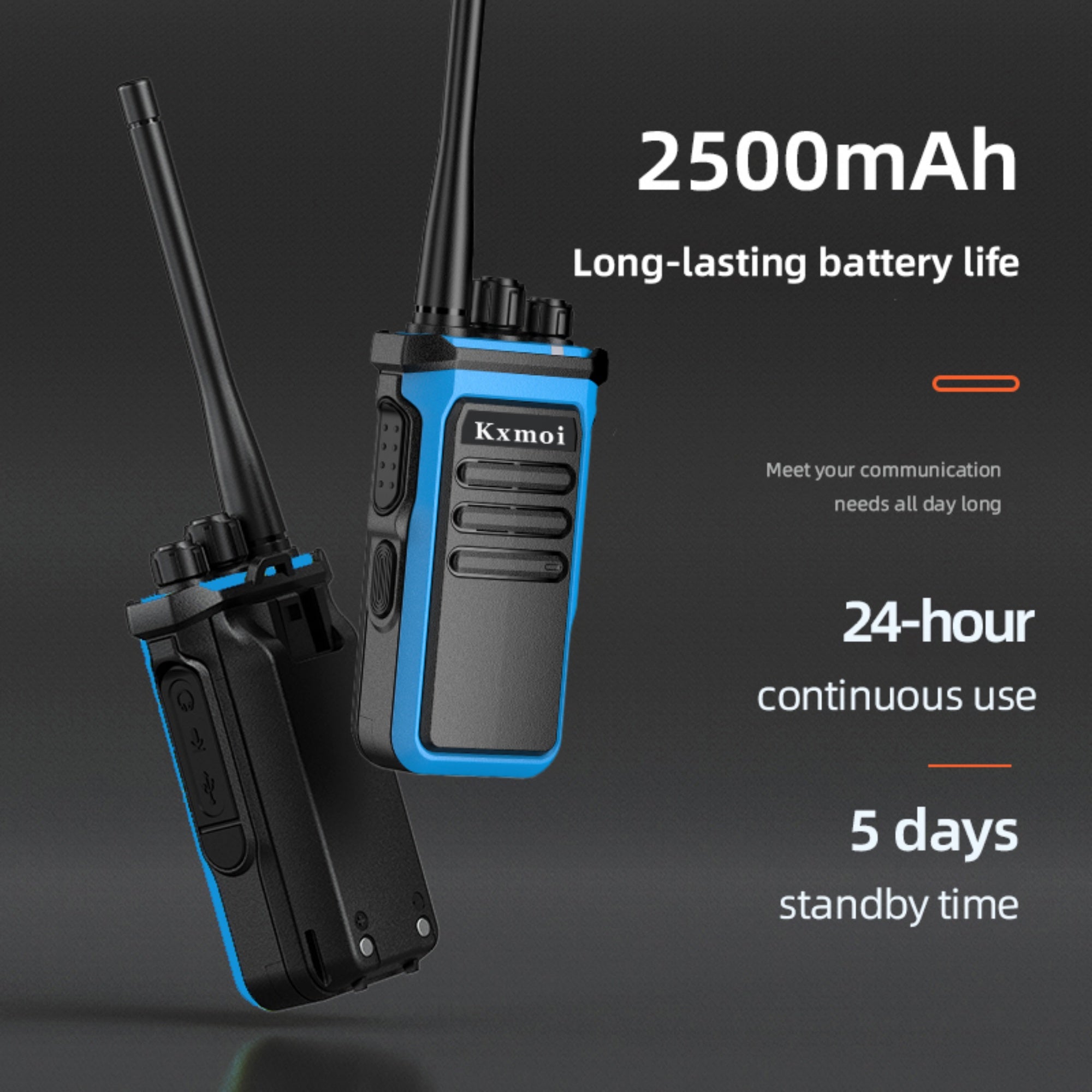 Kxmoi KX-350 Walkie Talkie High Power Two Way Radio For Hiking Camping