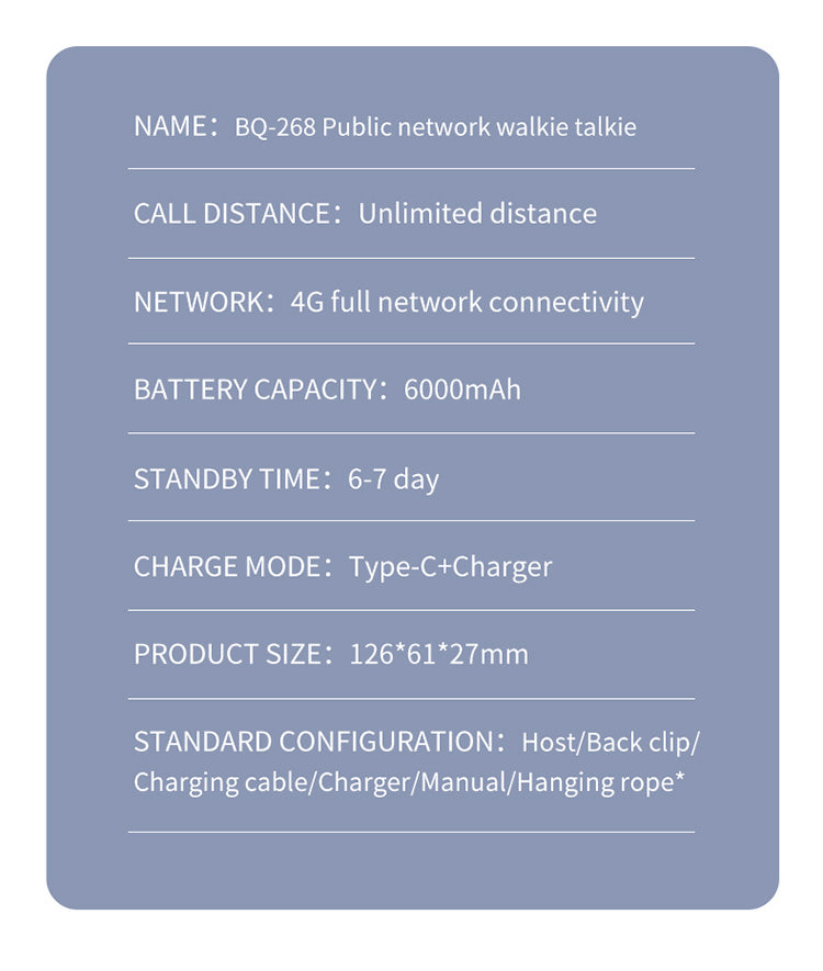 Kxmoi  kx-268 Walkie Talkie Long Range 5000 Miles Portable Two Way Radio