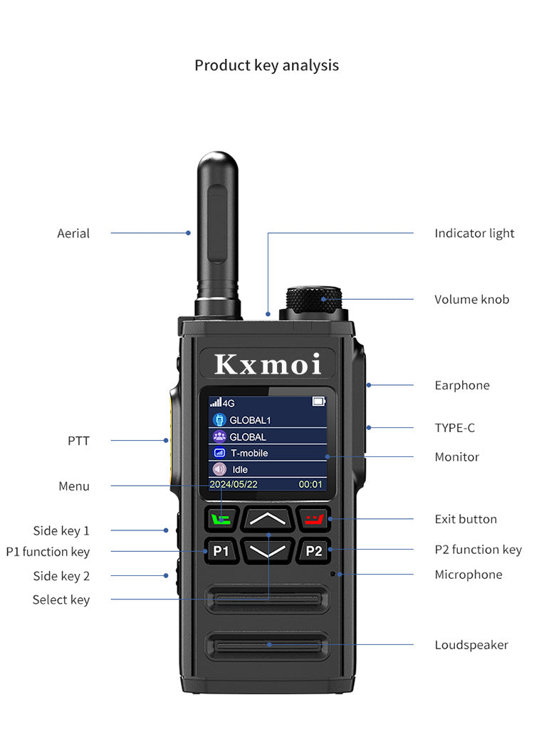 Kxmoi  kx-268 Walkie Talkie Long Range 5000 Miles Portable Two Way Radio