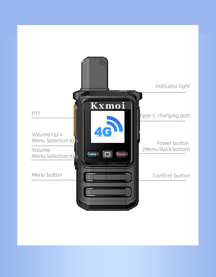 KXMOI KX-518 Walkie Talkie Nationwide Two Way Radio Long Range For Warehouse Logistics Fleet